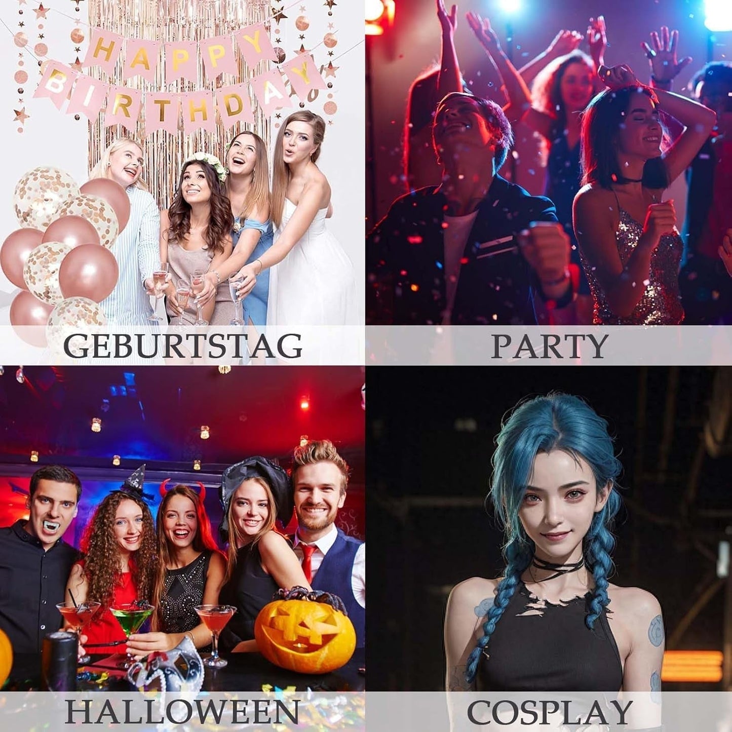 Øjeblikkelig hårfarve 6 farver Midlertidig hårmascara til piger og kvinder vaskbart hår kridt regnbuehårmascara hårfarve til karneval Halloween cosplay fest fødselsdag (A) Naty Shop hårfarve