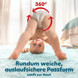 Pampers Premium Protection Pants str. 5, 144 bleer, 11 kg - 17 kg, med 360° justering og bløde anti-lækage manchetter for optimal komfort og beskyttelse