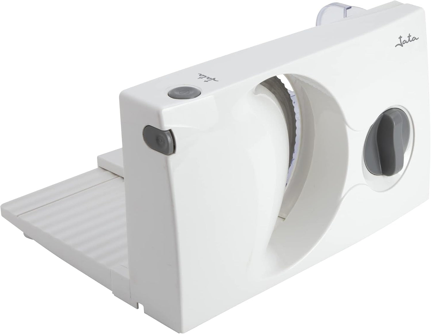 JECF0300 kompakt elektrisk skæremaskine, aftagelig klinge i rustfrit stål, diameter 170 mm, tykkelseskontrol 0 til 15 mm, 150 W rivejern og skæremaskiner Naty Shop Standardtitel