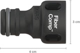 Fiskars vandhaneforbindelse, til vandhaner, Ø 21mm (G 1/2"), FiberComp, Universal størrelse, 10g, sort/orange, 1027053