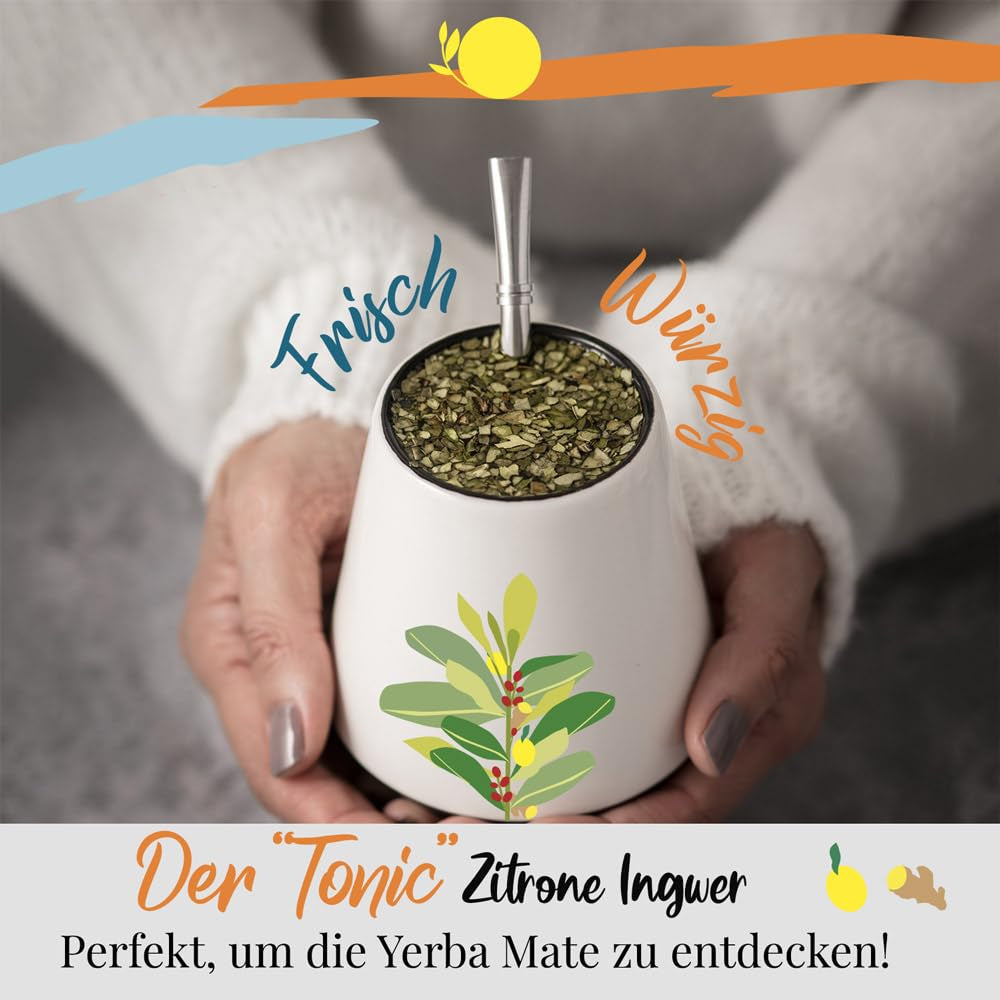 ORIGEENS BIO YERBA MATE MED CITRONE OG INGEFFER 200 G - Den energigivende te I Økologisk Yerba Mate te, uristet, blade, uden stængler og støv