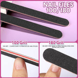 FANDAMEI 20 Stücke Buffer Für Nagel, Nagelfilen Für Gelnägel, Profi Nagelfeile 100/180, Polierfeile Fingernägel, Filen Für Gelnägel, Manicure & Pedicure Set
