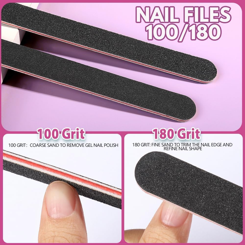 FANDAMEI 20 Stücke Buffer Für Nagel, Nagelfilen Für Gelnägel, Profi Nagelfeile 100/180, Polierfeile Fingernägel, Filen Für Gelnägel, Manicure & Pedicure Set