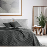 Decoking Sengetæppe 200 X 220 Cm Grafit Antracit Sølvgrå Tosidet sengetæppe let at vedligeholde Axel Senge og tæpper Besuche den DecoKing-Store