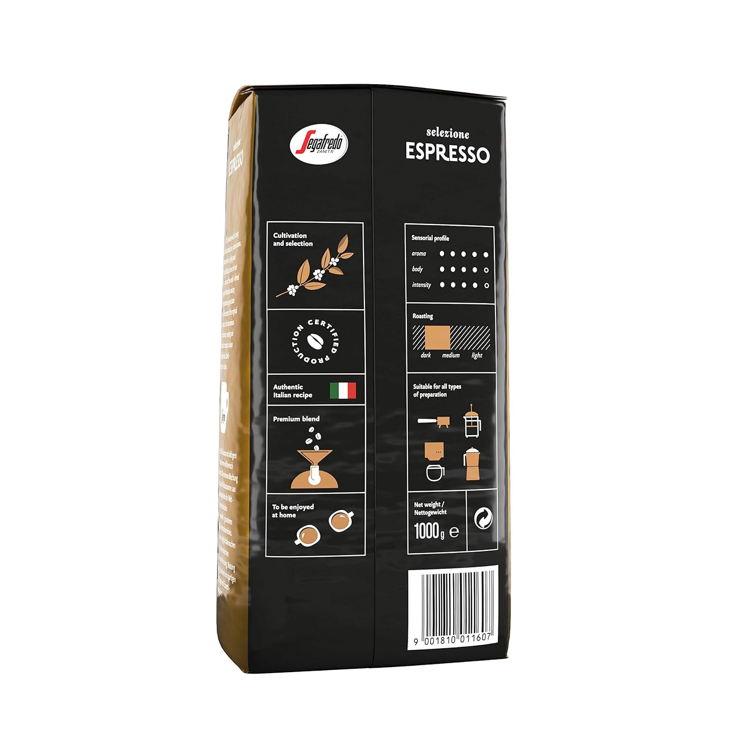 Segafredo - Udvalg af espressobønner - 8x 1 kg