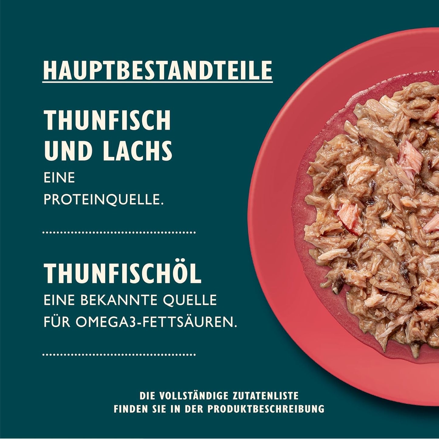 Hakkede fileter i bouillon med tun og laks, tilberedt med naturlige ingredienser, Lily's Kitchen, vådfoder til voksne katte, 70g æske