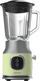 Cecotec Standmixer Retro Retrotwist Grøn. 800W Maximale Leistung, Pulse-Funktion, 4-Klingen-Messer Mit Schwarzer Titanbeschichtung og 1L Krug, Vintage-Design i Grün Kitchen Naty Shop