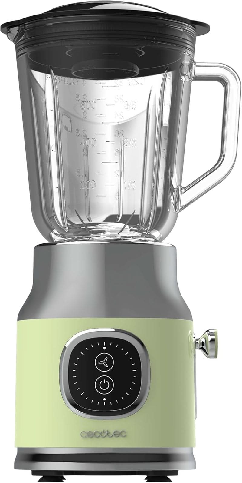 Cecotec Standmixer Retro Retrotwist Grøn. 800W Maximale Leistung, Pulse-Funktion, 4-Klingen-Messer Mit Schwarzer Titanbeschichtung og 1L Krug, Vintage-Design i Grün Kitchen Naty Shop