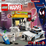 LEGO Marvel Spider-Verse: Miles Morales vs. Spot - Superhelte-legesæt med legetøjsbil - 4 minifigurer og minimarked - Gave til drenge og piger i alderen 9+ 76311 Byggesæt Besuche den LEGO-Store