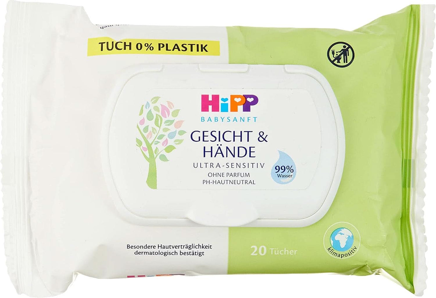 HIPP Babysanft Gesicht & Handtücher, Feuchttücher 12X 20 Stück. Naty butik