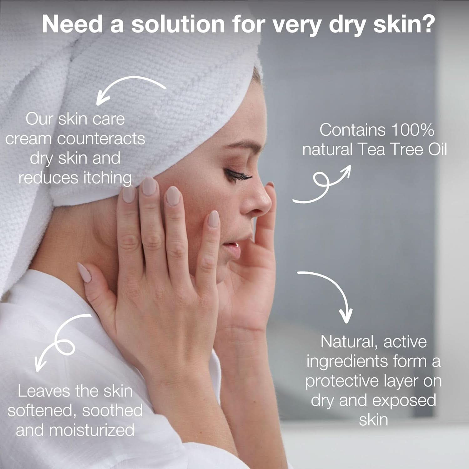 Hudplejecreme til meget tør hud, 100 ml Cosmetics and Beauty Naty Shop