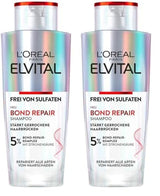 L'Oréal Paris Elvital Bond Repair Shampoo, Skånsom rensning til hårreparation Bruser og bad L'Oréal 2 x 200 ml Bond Repair Shampoo