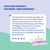 Naïf - Vådservietter uden plastik - 162 stykker (3 pakker med hver 54 servietter) - til babyer og børn - bund, krop, ansigt - med aloe vera og bambus - 0% duft og alkohol