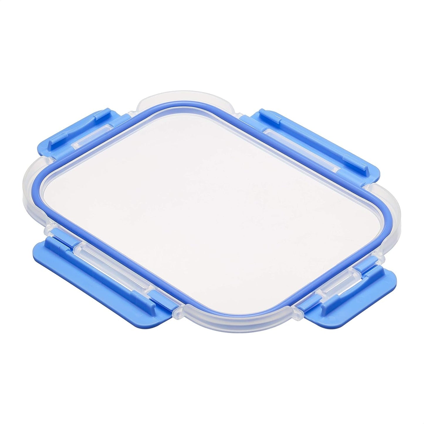 Amazon Basics madbeholdere med lufttætte glaslåg, 14-delt sæt, 7 beholdere og 7 låg, BPA-fri, klar med blå silikonetape Madopbevaringsbokse Naty Shop
