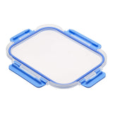Amazon Basics madbeholdere med lufttætte glaslåg, 14-delt sæt, 7 beholdere og 7 låg, BPA-fri, klar med blå silikonetape Madopbevaringsbokse Naty Shop