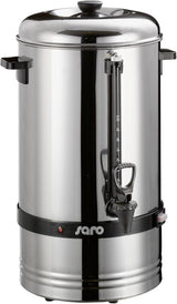 Saro espressomaskine med rundt filter - 6,75 L / 40 kopper - rustfrit stål - brygning og holde varm funktion - sikkerhedshane - skueglas - 1,5 kW - model SAROMICA 6005
