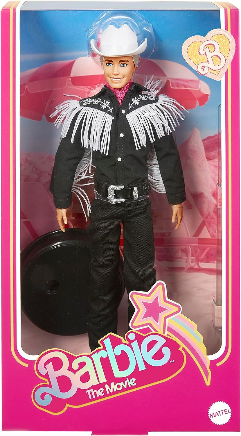 BARBIE the MOVIE Ken - samlerdukke i vestligt outfit, vintage skjorte, cowboyhat, hvide støvler fra filmen for 3 år og opefter, HRF30 Naty Shop Dolls