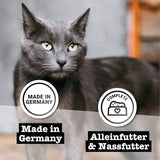 Våd kattefoder Catz Finefood Purrrr med monoprotein og laks nr. 105, til katte med følsom fordøjelse, 16 x 80 g