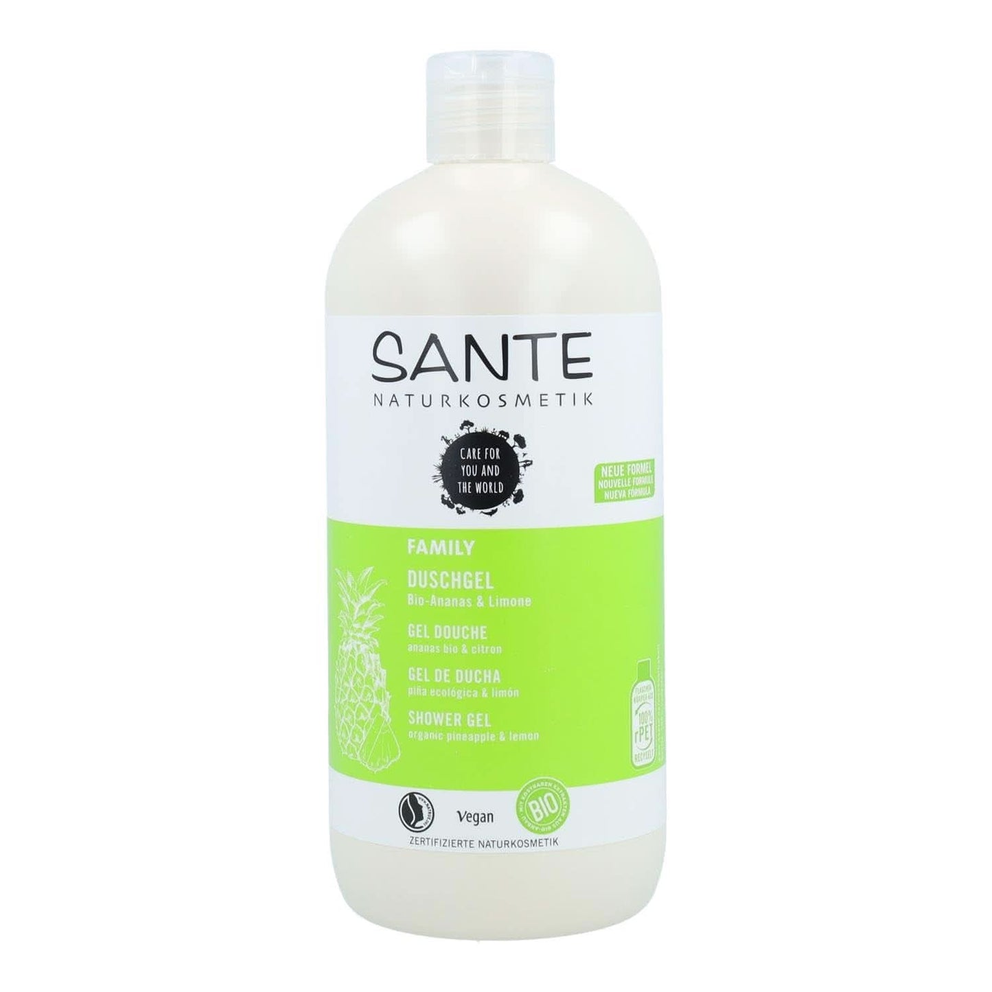 SANTE Natural Cosmetics Forfriskende showergel med citrusduft, 950 ml Brusebad og bad Naty Shop 500 ml Frugtagtig, frisk