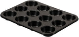 , Form 6 muffins 18,5x27cm, sorte Forme og bageplader Naty Shop 12 Muffins