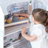 Teamson Kids Olivia's Little World Giant Dukkehus med møbler og tilbehør, trædukkehus, 3-lags legesæt til 30 cm dukker, 3+