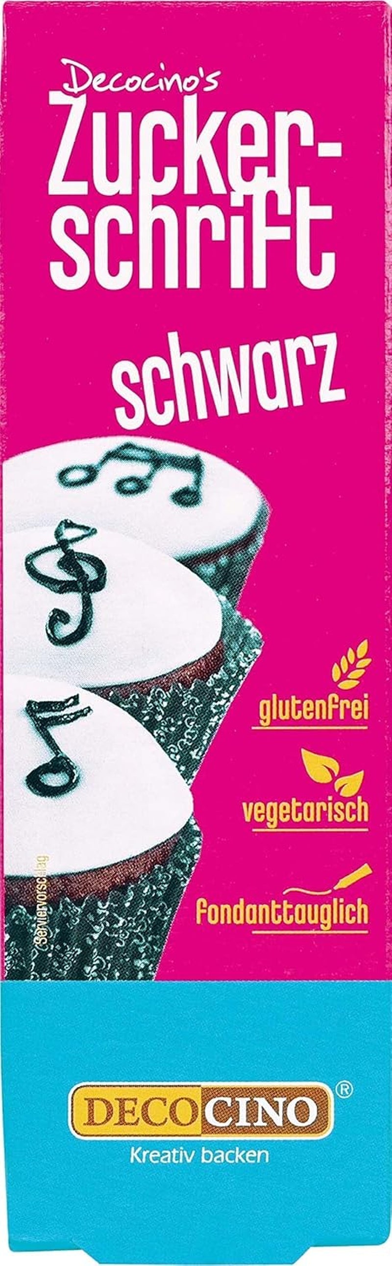 Decocino Red Sugar Lettering - Madfarvebogstaver - Praktisk rør til mærkning af fondant og glasur - Bagepynt til kager, kager og cupcakes! (Pakke med 2)