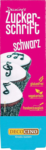 Decocino Red Sugar Lettering - Madfarvebogstaver - Praktisk rør til mærkning af fondant og glasur - Bagepynt til kager, kager og cupcakes! (Pakke med 2)