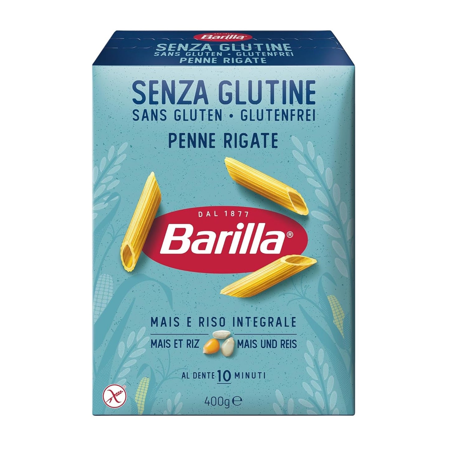 Penne Rigate Barilla glutenfri pasta, lavet af ris og majs – 1 pakke (1 x 400g)
