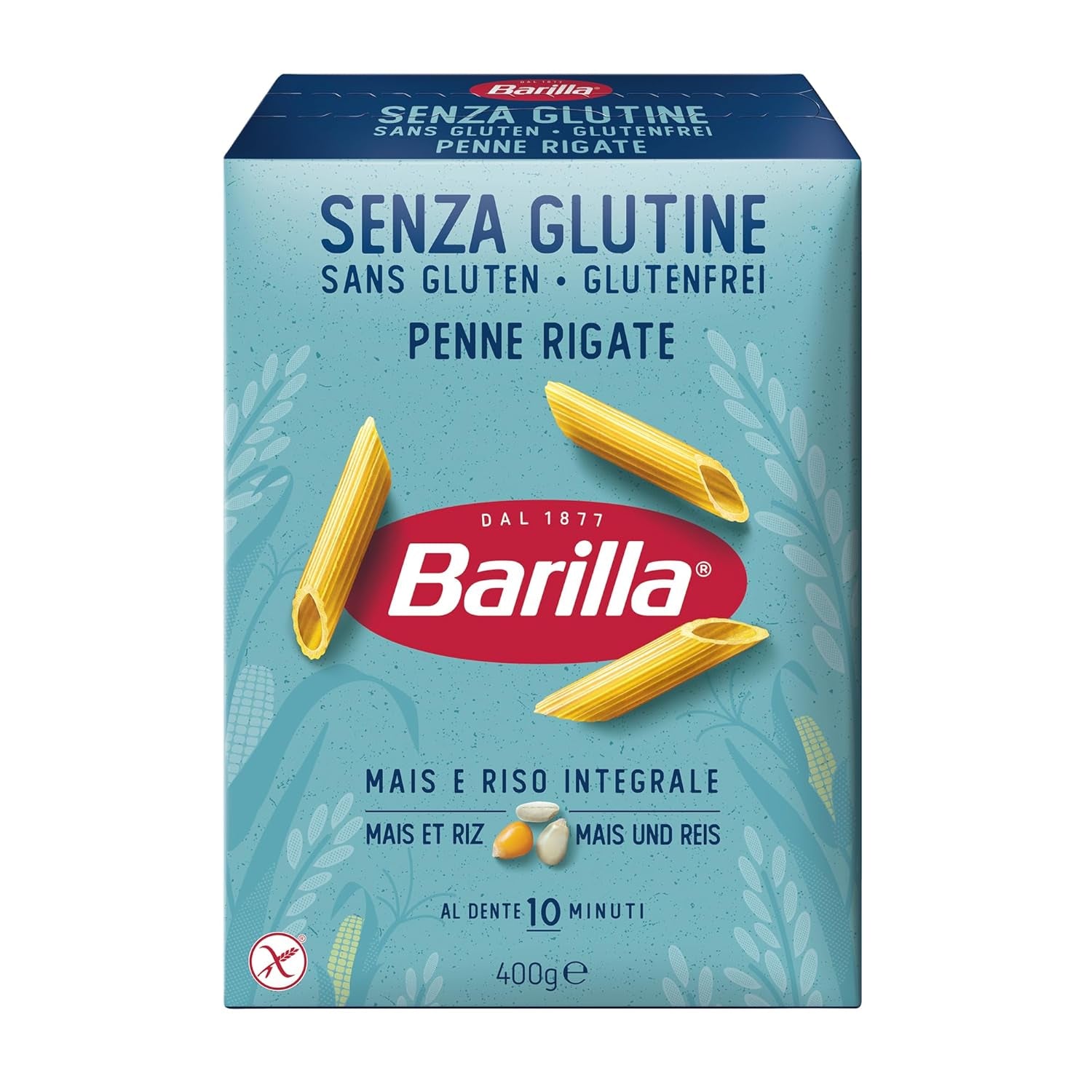 Penne Rigate Barilla glutenfri pasta, lavet af ris og majs – 1 pakke (1 x 400g)