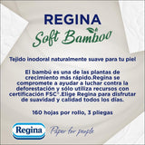 Regina blødt bambus toiletpapir, 40 ruller, 3 lag, 160 ark, naturlig blødhed til din hud, bambusfiber toiletpapir, papiremballage, Fsc-certifikat