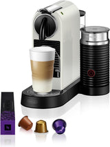 Nespresso EN167.W Citiz kapsel espressomaskine, højtrykspumpe og ideel temperaturkontrol, uden Aeroccino (mælkeskummer), energisparefunktion, 1260 W, cremehvid, 37,4 x 11,9 x 25,5 cm