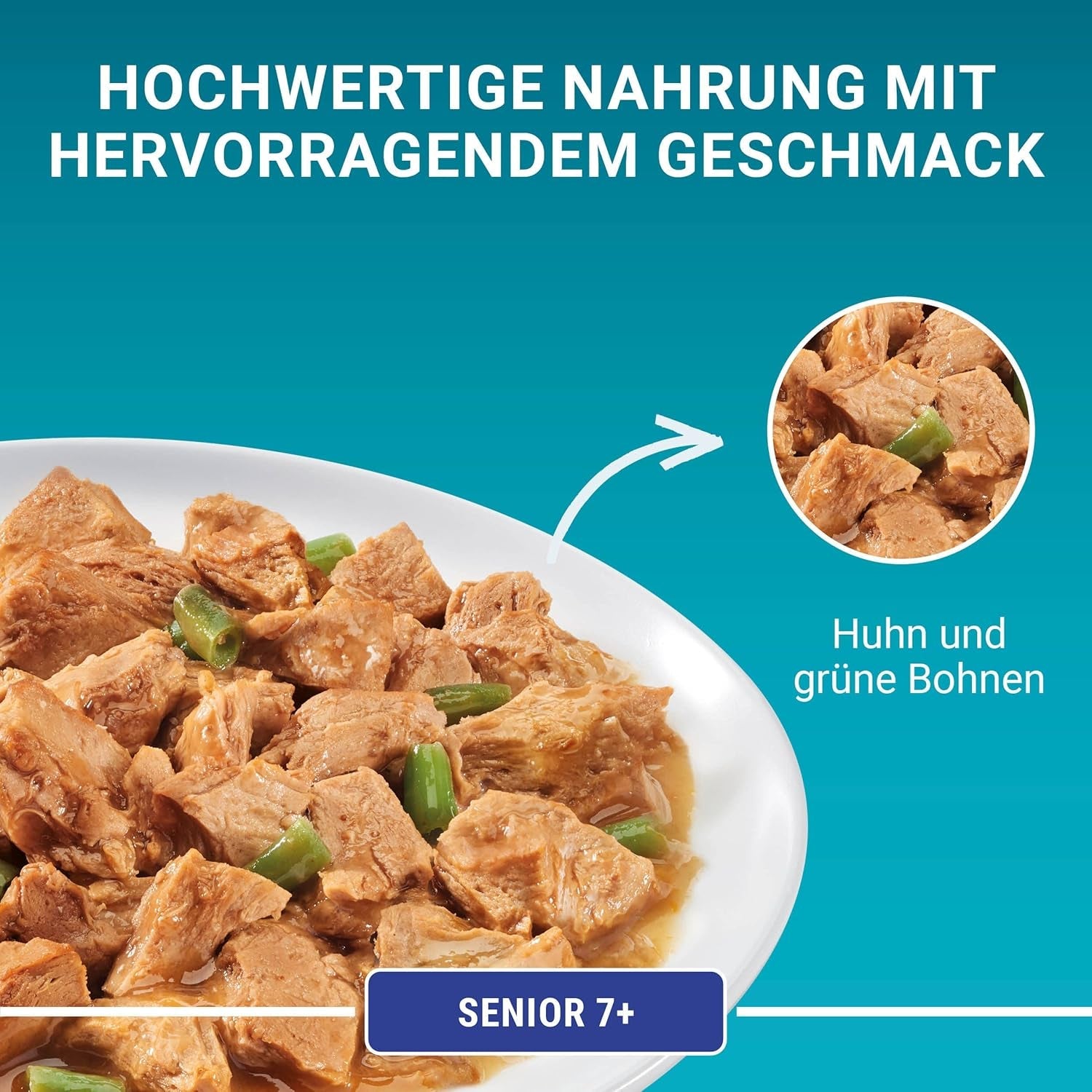 PURINA ONE Senior 7+ våd kattefoder, møre stykker i kyllingesauce, pakke med 26 stk (26 x 85g)