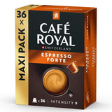 Café Royal Espresso Forte – Nespresso®-kompatible kaffekapsler, 100 % Arabica, fyldig, mellemristet, intensitet 9/12, 36 kapsler