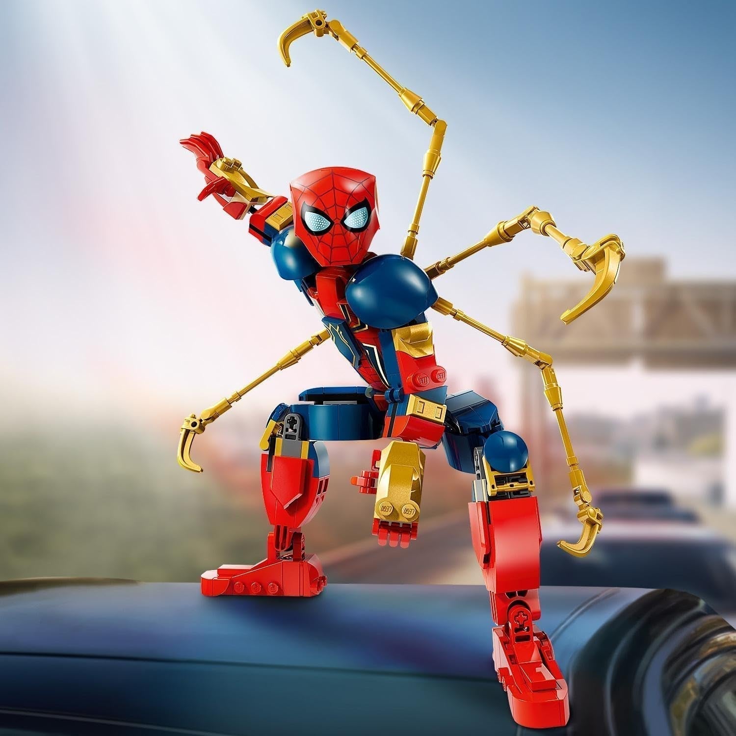 LEGO Marvel Iron Spider-Man-byggeklodser Superhelte-actionlegetøj til børn 8+ Drenge og piger Pansersæt Bygbare model Avengers gaveidé til Marvel-filmfans 76298 Byggesæt Beuche den LEGO-Store
