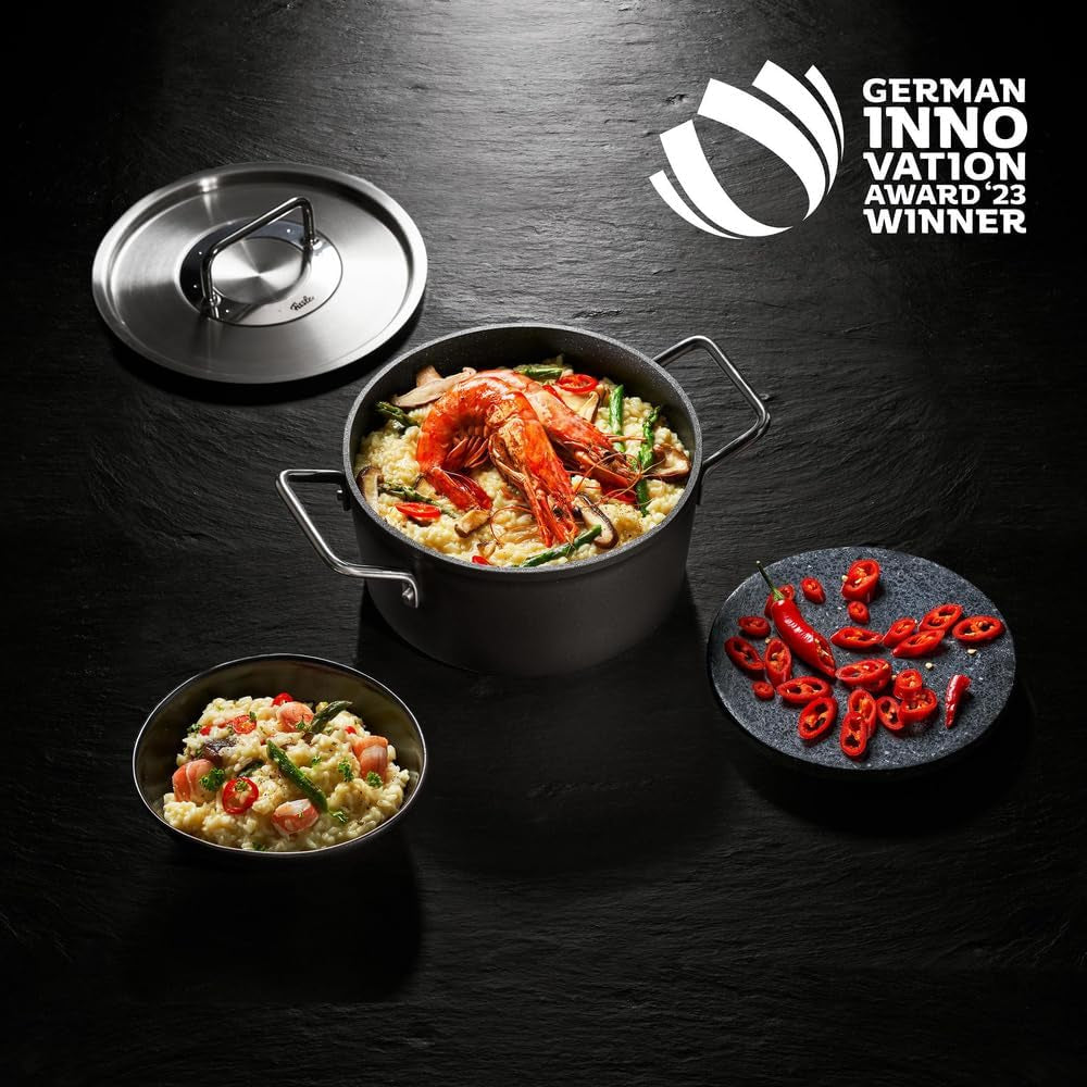 Fissler Adamant, serveringsgryde, aluminium, non-stick, høj kant, ridsefast - Induktionsgryder og pander Naty Shop