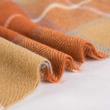 G Lake Orange Plaid tæppe Kast Akryl Blødt Vendbart Farvet Frynset Sengetæppe Gave Til Julepynt 127 Cm B X 170,2 Cm L-Græskar Orange Senge og Tæpper G Lake
