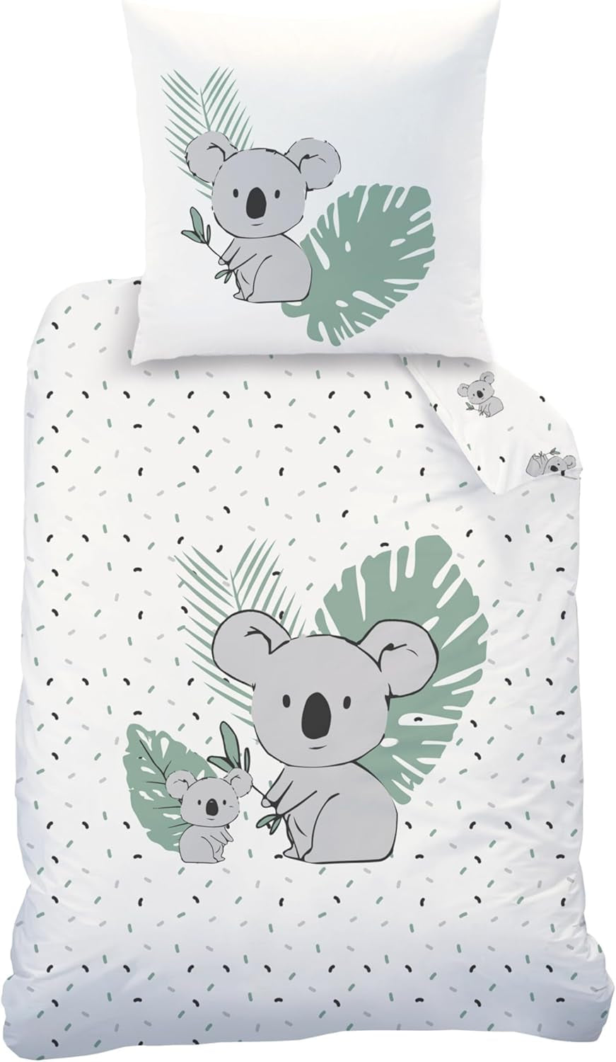 Børnesengetøj, Koalabjørn, unisex, 100% bomuld Sengetøj - børne Naty Shop
