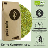 BIO Yerba Mate Te 1 kg ● Original ● Moden ● Uristet ● Lufttørret ● Røgfri ● Plastfri ● Fair Trade ● Mate te fra mateblade, matestykker og matebladpulver ● DE-ÖKO-006