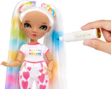 Rainbow High Color & Create DIY Modepuppe - Grüne Augen, Zopfe, extra Top & Schuhe, abwaschbare Regenbogenstifte - Ausmalen, Gestalten, Spielen, Auswaschen - for Kinder fra 4-12 Jahren og Sammler