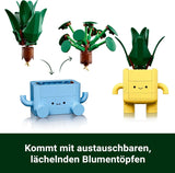 LEGO Botanicals Happy Plants - DIY sæt til børn med 2 kunstige blomster og 2 farverige urtepotter med tegneserieansigter - Gaveidé til piger fra 9 år - 10349 Besuche byggesæt den LEGO-Store