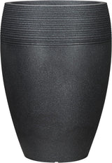 Scheurich Lineo, plastikkasse, sort granit, diameter 30 cm, højde 24,1 cm, volumen 11 l.