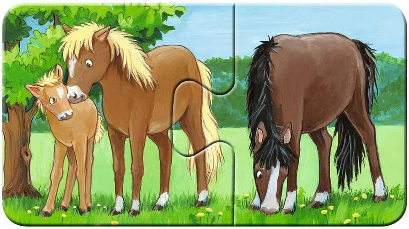 Ravensburger Puslespil til børn - 05072 Farm Animal Families - Mit første 9X2 puslespil - Puslespil for 2-årige Puslespil Naty Shop