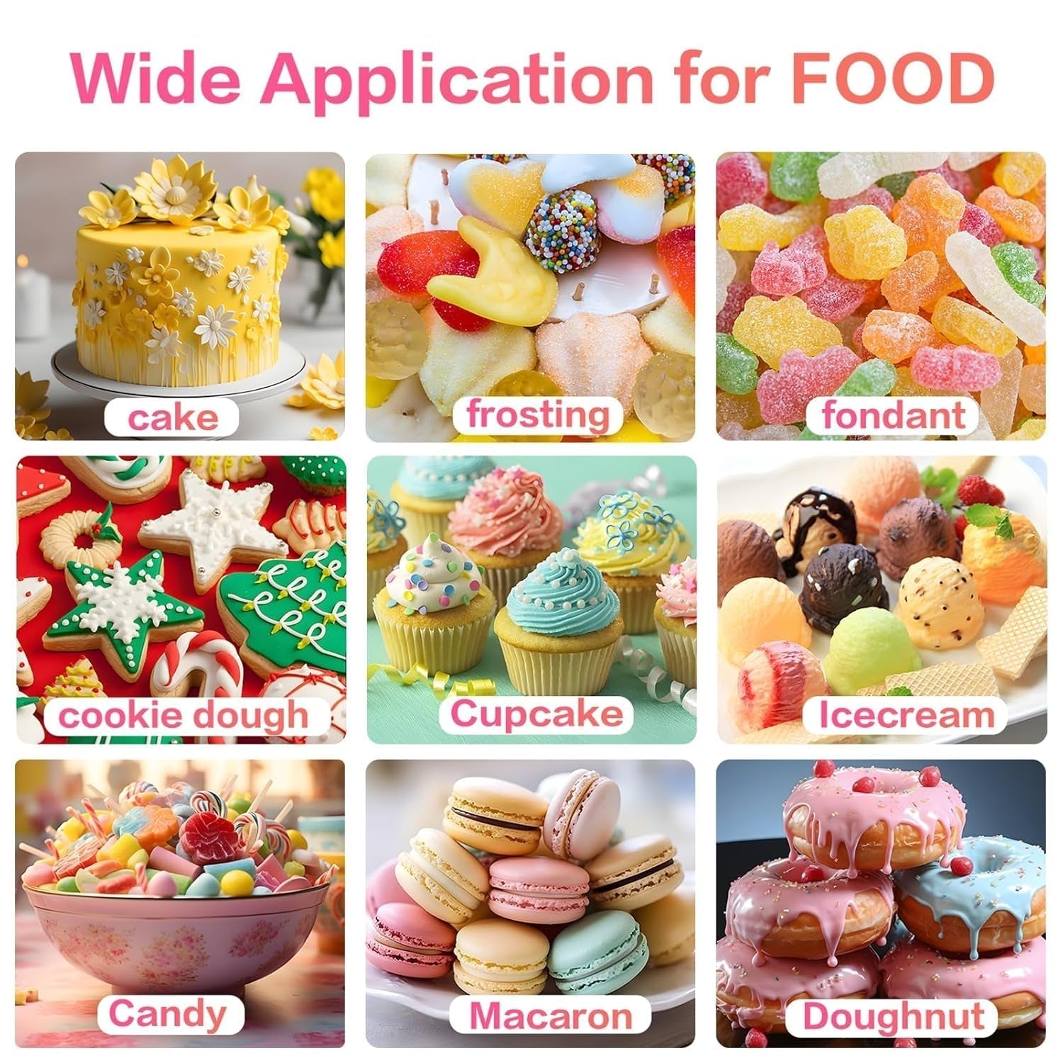 Sort gel-madfarve - 40 g gelébaseret madfarve, sukkerfri madfarve, højkoncentreret, til bagning af kager, makroner, glasur, fondant, småkager, donuts