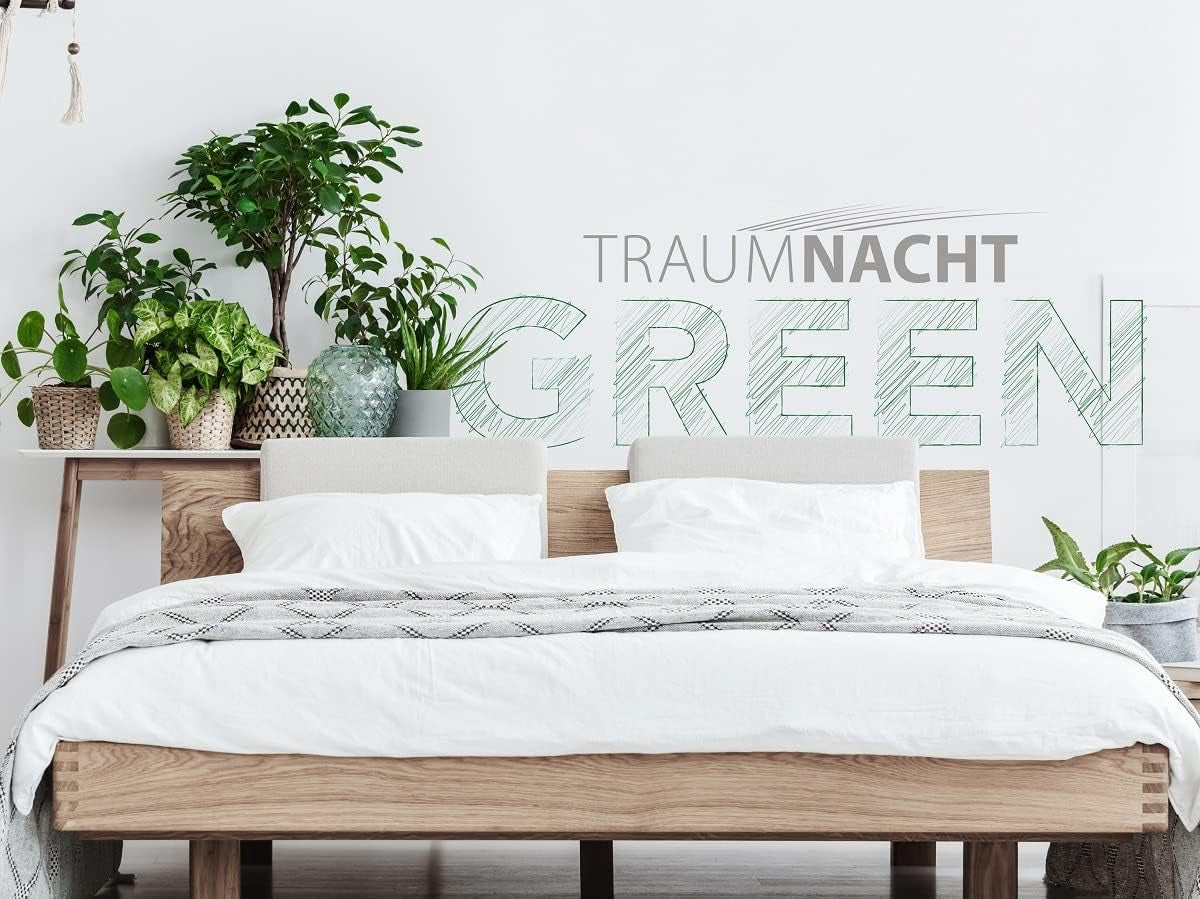 Traumnacht Green Sengesæt - All-Season Quilt 135X200 Cm + Pude 80X80 Cm, slidstærkt med mikrofiberbetræk, produceret efter tysk kvalitetsstandard Dyner og dyner Naty Shop