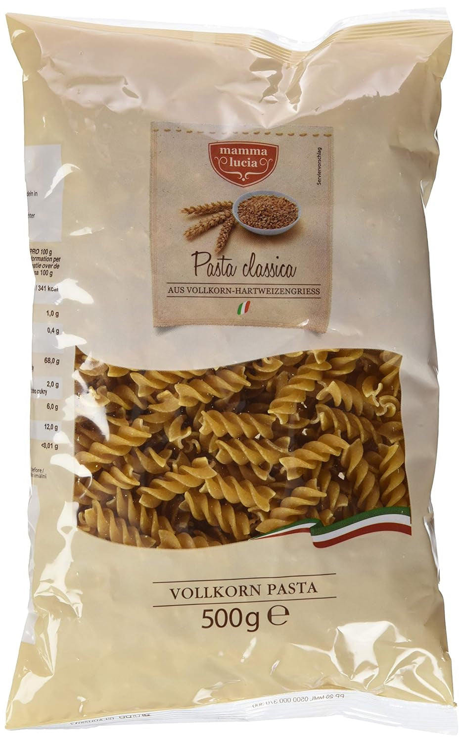 Fuldkorns spiralpasta, 500 g