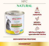 Almo Nature HFC Natural - Vådfoder til voksne katte - Kyllingefilet - 280g, pakke med 12 stk.