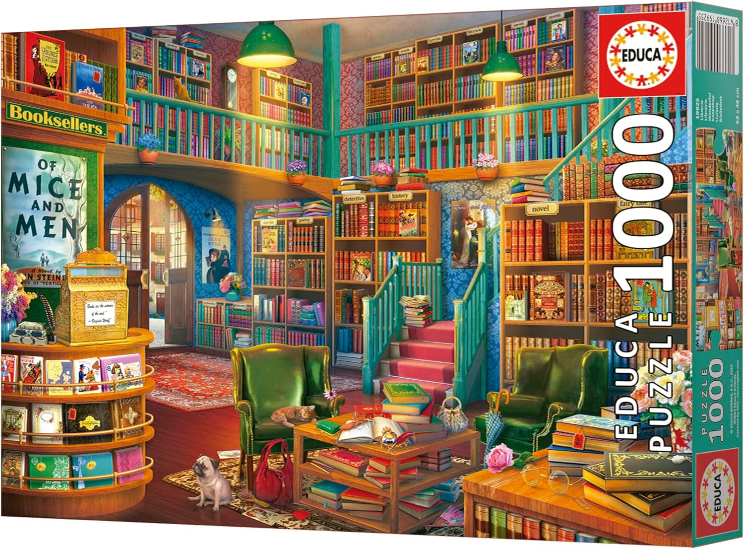 Educa - Puslespil med 1000 brikker for voksne | Bibliotek. Mål: 68 X 48 cm. Inkluderer Fixpuzzle puslespil lim. I 14 år (19925) Puzzle Naty Shop