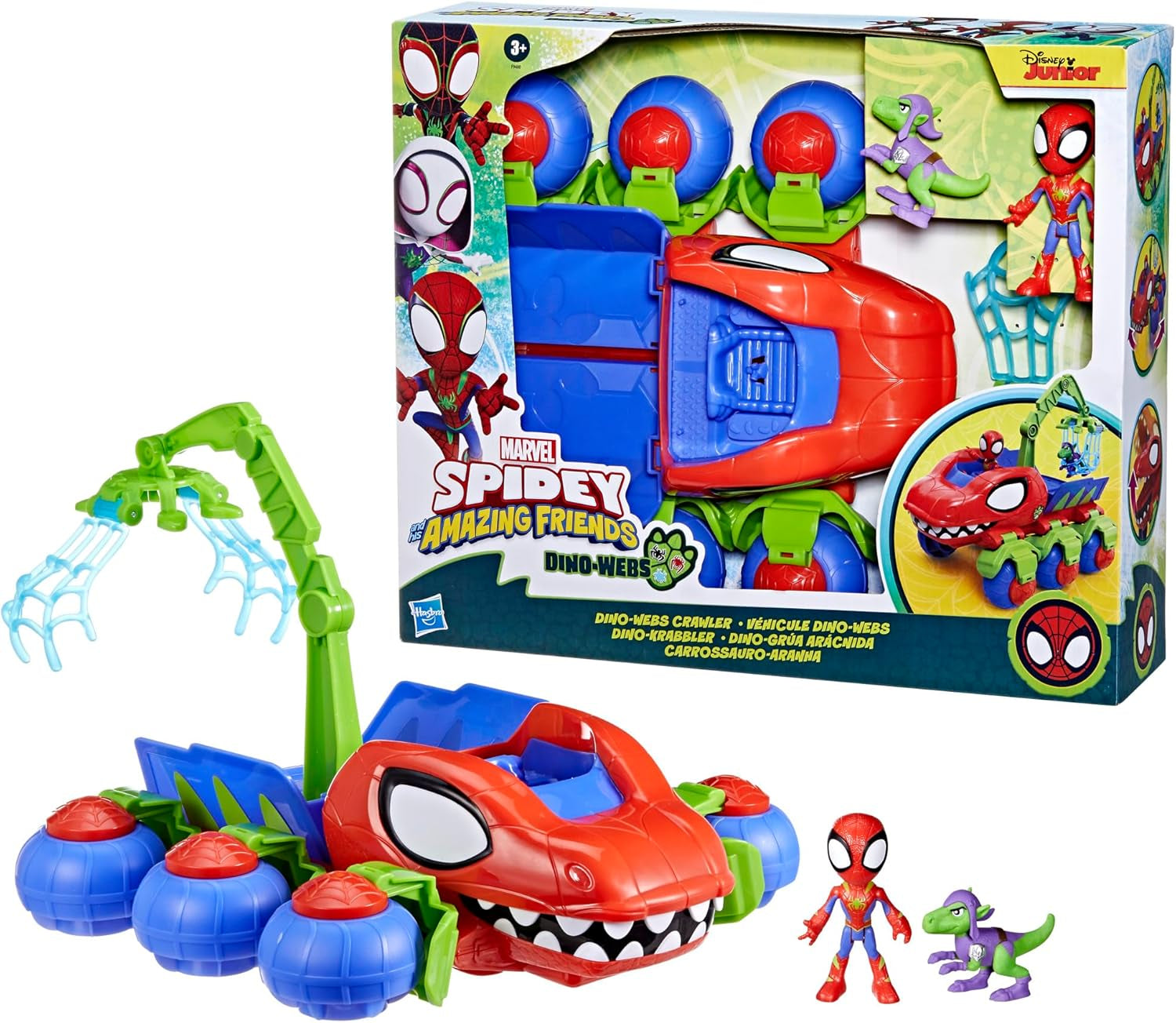 Marvel Spidey og hans supervenner Dino Crawler Superhelte-legesæt med Spidey- og Dino-figurer og transportlegetøj fra 3 år og opefter Actionfigurer Naty Shop