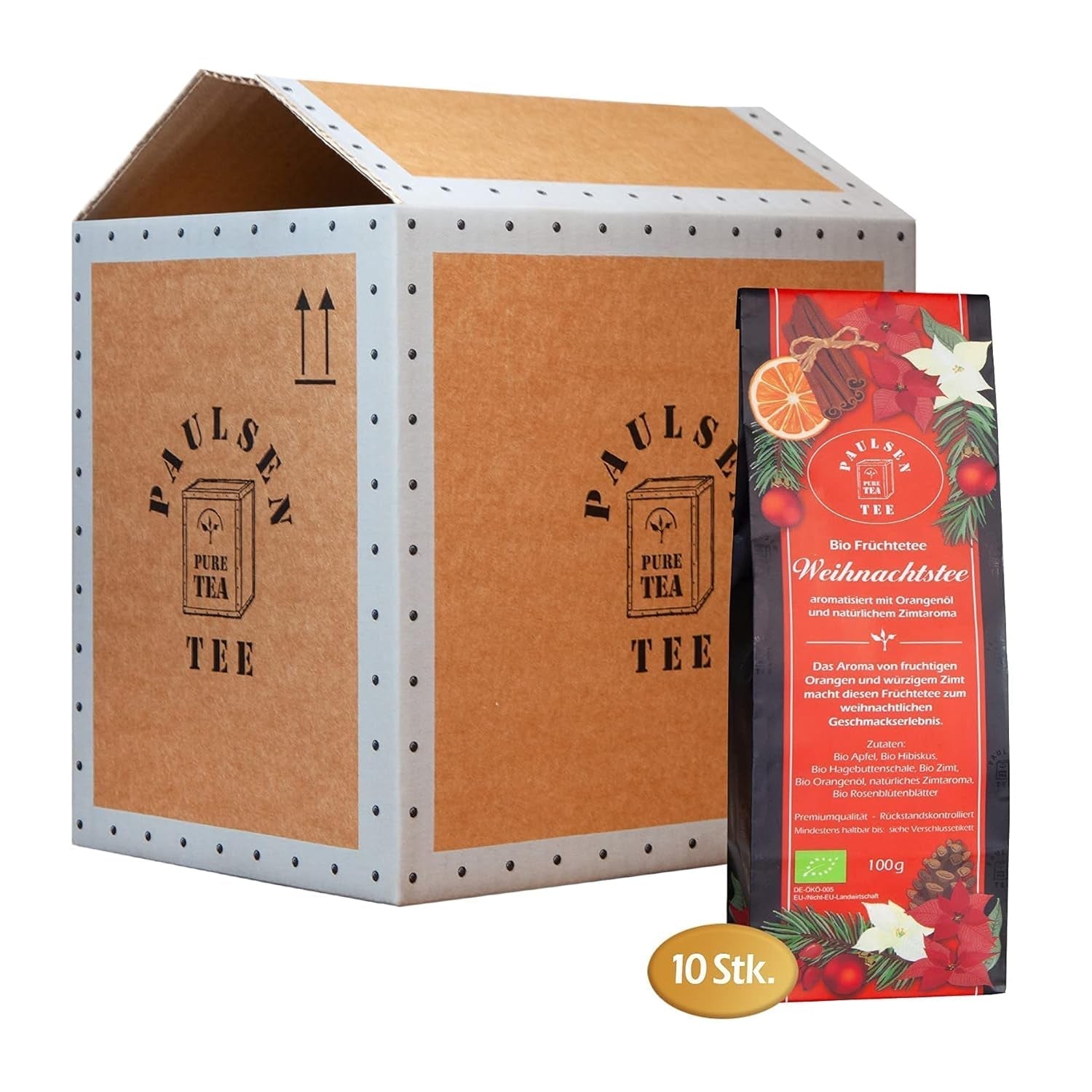 Økologisk julete 10 X 100G, Paulsen Te Frugtte Kontrolleret for rester