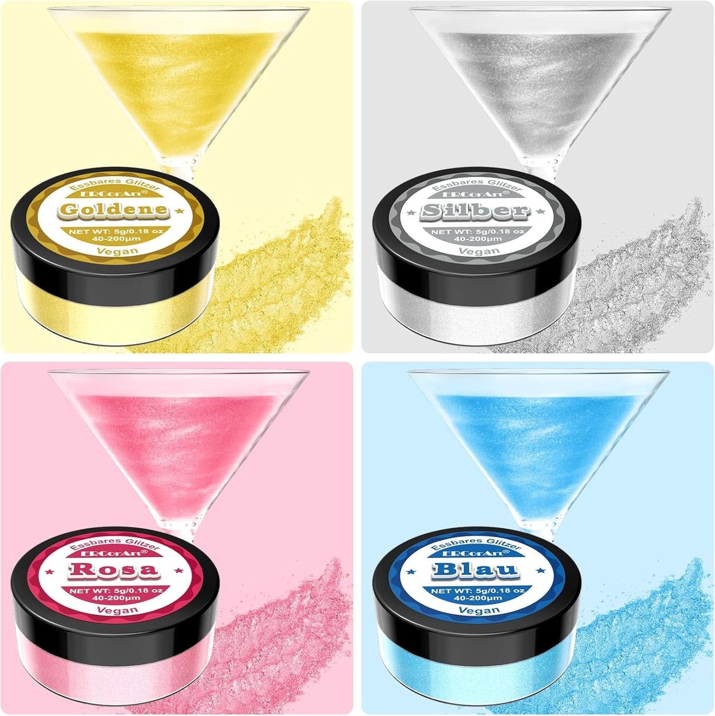 Spiselig glitter, 5 gram Glitter Nati Shop